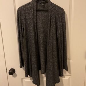 Joan Vass New York black/gray shawl tunic women’s size L